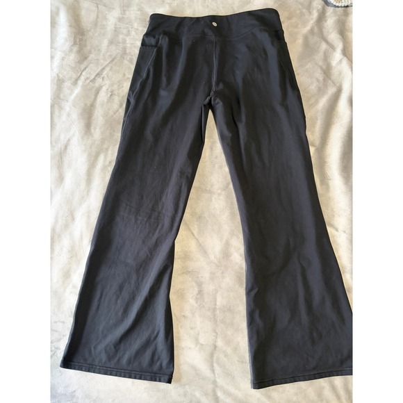 Heathyoga Black Flare Yoga Pants with Pockets Womens XXL Bootcut Activewear - Picture 2 of 4